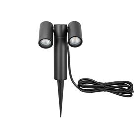 Maapiikkikohdevalo CMD 9089, antrasiitti, pituus 17 cm, IP65, 2-lamppuinen