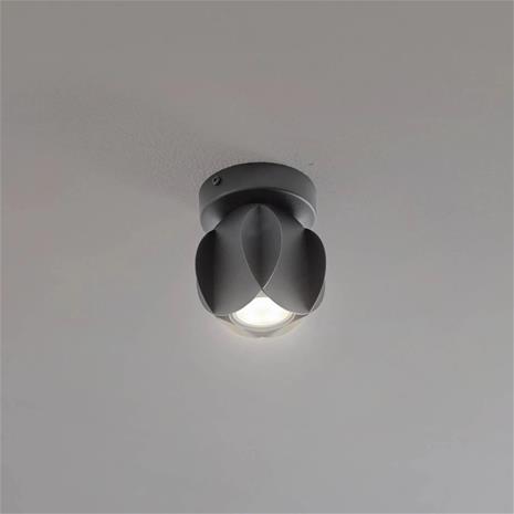 GAMBIT kattokohdevalaisin, musta, Ø 10 cm, metalli, GU10 LED