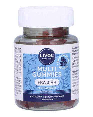 Livol Multi Gummies 9 Vitaminer 45 stk. – kuva 1/1