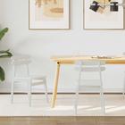 vidaXL Ruokatuoli 2 pcs Valkoinen Massiivipuuta