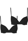 Urban Classics - Ladies Basic Cotton Bra 2-Pack - Rintaliivit - Naiset - Musta
