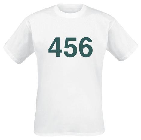 Squid Game - Player 456 - T-paita - Miehet - Valkoinen