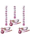 Folat BV - Pink Hanging Decoration 3 pcs.