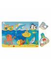 Goki Wooden Background Puzzle Sea Animals 7 pcs. Puu