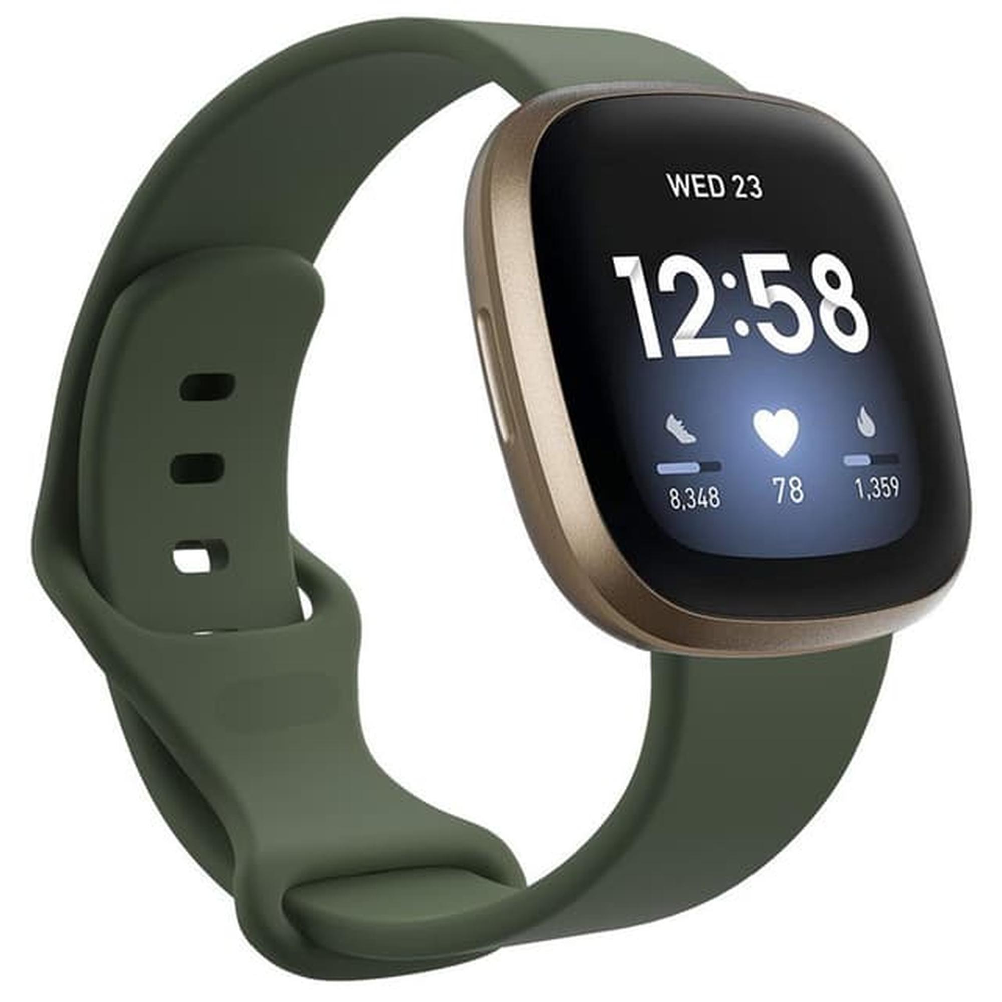 Fitbit Versa 3/Fitbit Sense rannekoru silikoni Burgundy (S)