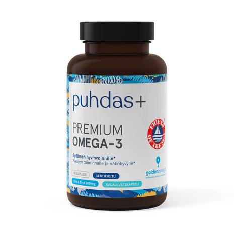 Puhdas+ Premium Omega-3, 90 kaps.