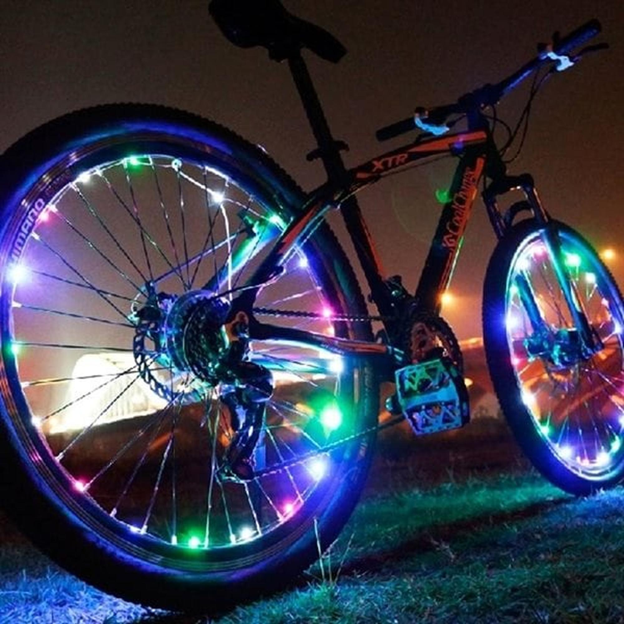 LED-pyörävalot 2-pack – koristevalot pyörään / moniväriset LED-valot