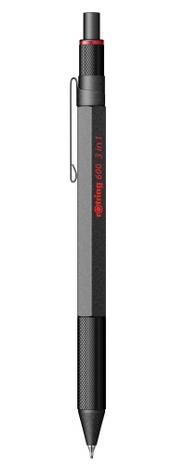 Rotring 600 Multipen 3-in-1 -monikärkikynä, musta runko