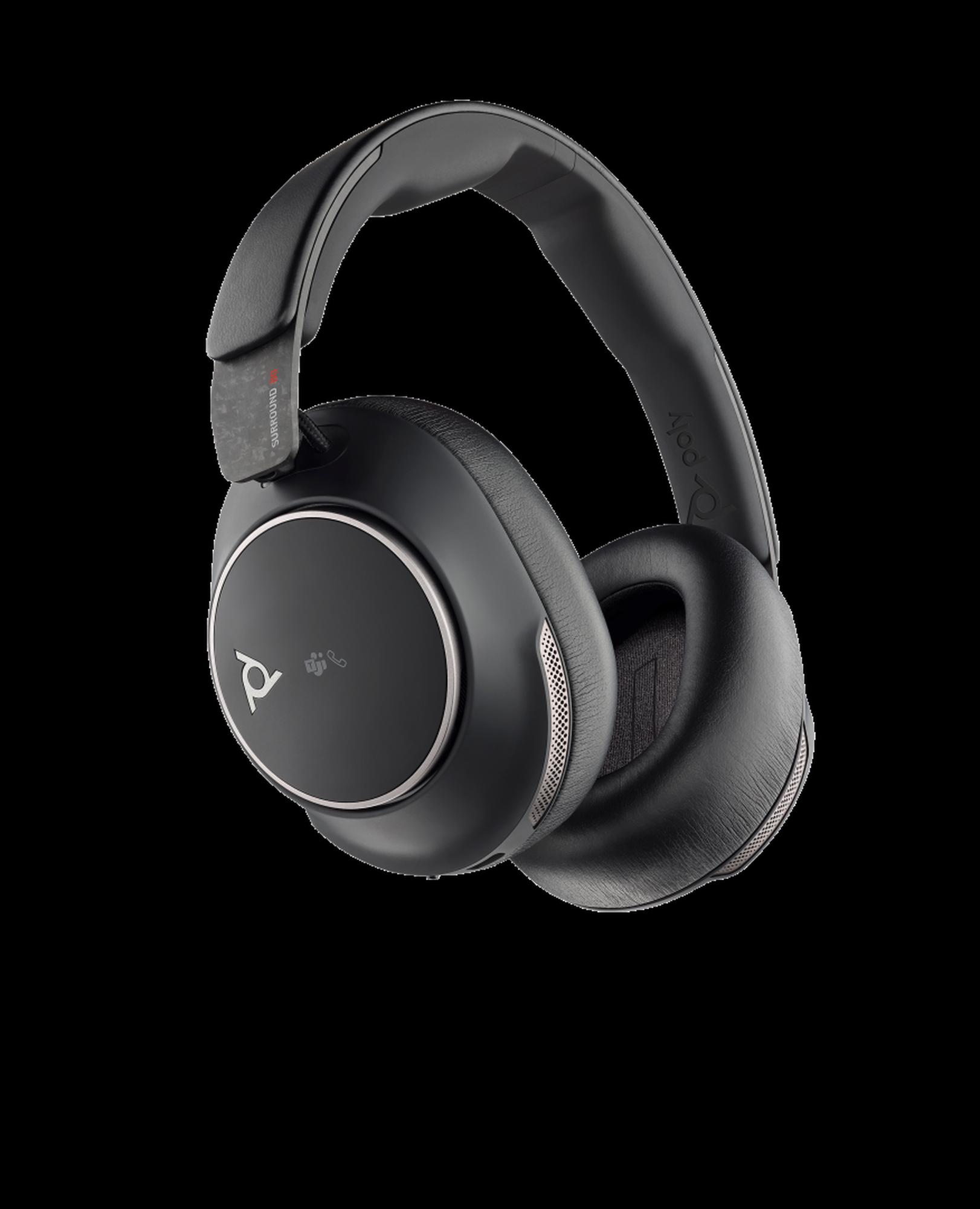 HP Poly Voyager Surround 80 UC -USB-C-kuulokemikrofoni + USB-C-/A-sovitin, Microsoft Teams -sertifioitu