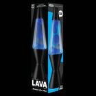 Lava Lamp Neon 37cm Blue/Clear Black Base
