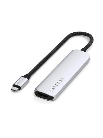 Satechi 4-i-1 USB-C Slim Multiport Adapter 4K - Silver