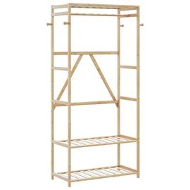 vidaXL Vaateteline hyllyillä 80x40x175 cm Bambu