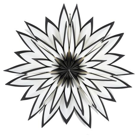 Paperitähti valkoinen ja musta, 60 cm – kuva 1/6