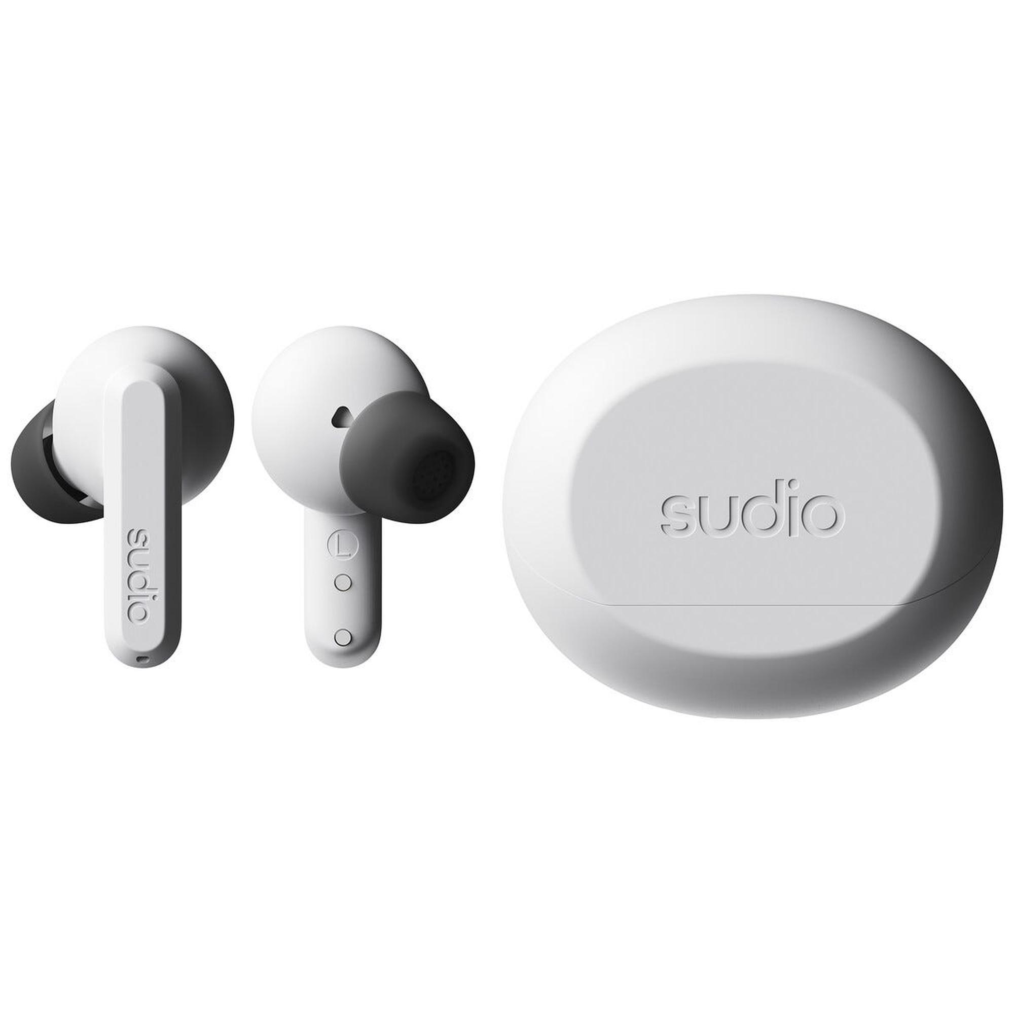 Sudio A3 true wireless -nappikuulokkeet / Bluetooth 5.4, monipisteyhteys ja latauskotelo – Vaaleanpunainen