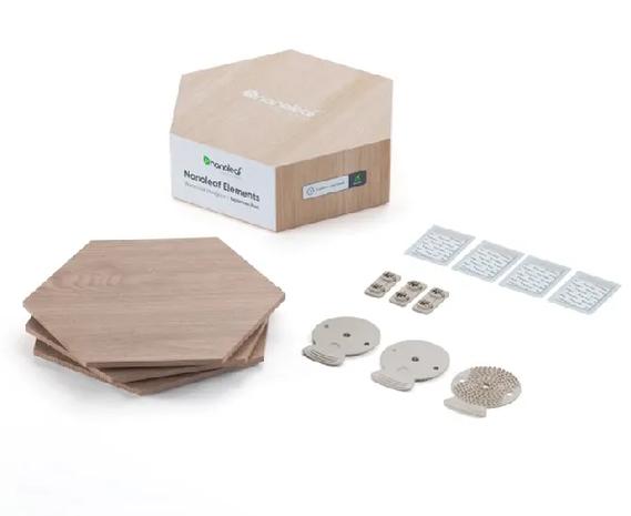 Nanoleaf Elements Wood Look Hexagons, laajennuspakkaus, 3 paneelia