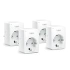 TP-Link Tapo P100 Mini Smart Wi-Fi Socket, etäohjattava pistorasia 4 kpl