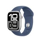 Apple Watch Series 10 GPS 42mm - Silver Aluminium Case with Denim Sport Band - M/L