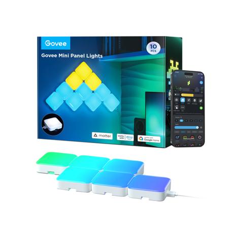 Govee - 10x ä„lykäs mini RGBIC panel Wi-Fi