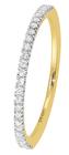 Lykken Elegance LYG22157 kulta rivitimanttisormus 0,12 ct