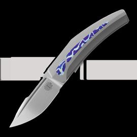 Reate Small Krypton kääntöveitsi, Bead Blast Ti/Timascus