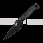 Benchmade Dacian Magnacut Black Cerakote veitsi, black canvas micarta, molded sheath