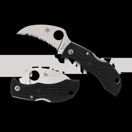 Spyderco Manbug Salt Black Hawkbill kääntöveitsi