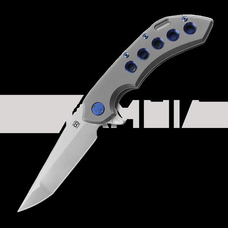 Olamic Cutlery Wayfarer 247 Companto kääntöveitsi, Light Blast Titanium, Satin