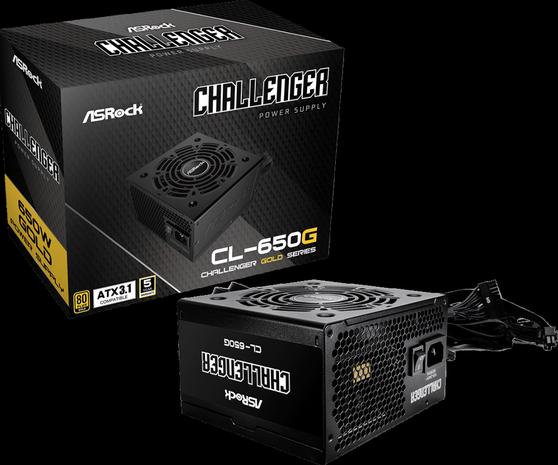 ASRock Challenger 650W -virtalähde, 80 Plus Gold