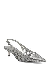 Steve Madden Kalico Shoes Sling Backs Heeled Slingbacks Silver Steve Madden