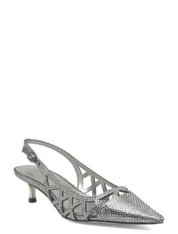 Steve Madden Kalico Shoes Sling Backs Heeled Slingbacks Silver Steve Madden