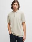 HUGO Dekok233 Designers Knitwear Short Sleeve Knitted Polos Beige HUGO