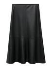 Mango Midi Skirt With Faux Leather Effect Skirts Knee-length & Midi Skirts Burgundy Mango