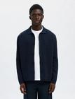 Selected Homme Slhmike Light Ls Knit Relaxed Polo Cardi Tops Knitwear Cardigans Green Selected Homme