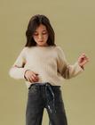 name it Nkfrikine Ls Short Knit Pullover Pb Tops Knitwear Pullovers Beige Name It