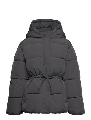 Mango Hooded Anorak With Drawstring Toppatakki Grey Mango