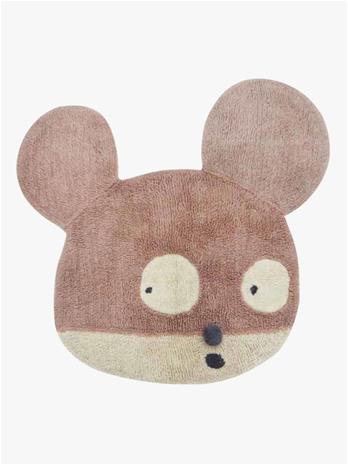 Lorena Canals Woolable Miss Mighty Mouse Matto 120 x 120 Vaaleanpunainen