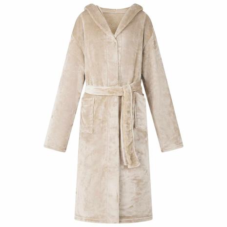 vidaXL Kylpytakki hupparilla Beige s Flanelli