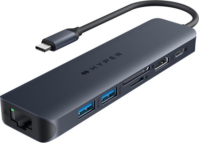 Hyper HyperDrive EcoSmart Gen.2 Universal USB-C 7-in-1 Hub w 100 W PD Power Pass-thru