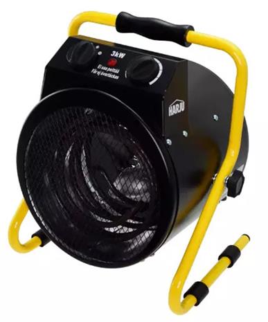 Rakennuslämmitin 3 kW pyöreä, termostaatilla – kuva 1/1