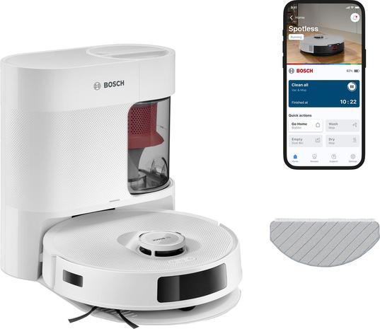 Bosch Spotless Advanced + BCRD2W, robotti-imuri