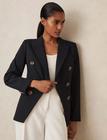 Reiss Lia Blazers Double Breasted Blazers Navy Reiss