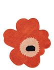 Marimekko Unikko Kylpymatto 73x74 Cm Orange Red - Kylpyhuonematot Puuvilla Powder - 075291-319