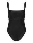 BOSS Eyelet Swimsuit Uimapuku Uima-asut Black BOSS