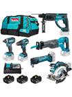 Makita Akkukonesarja DLX6135TX1 LXT 18V 3x5,0Ah, DDF490 + DTD152 + DHR202 + DSS610 + DJR186 + DTM51