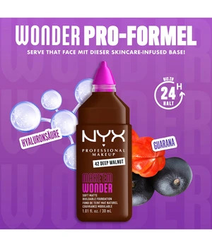 NYX PROFESSIONAL MAKEUP Make Em Wonder Foundation 42 Deep Walnut – kuva 1/8