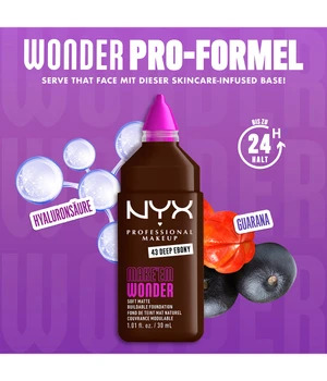 NYX PROFESSIONAL MAKEUP Make Em Wonder Foundation 43 Deep Ebony