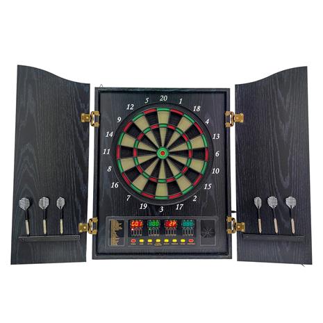 Elektroninen darts-taulu kaapissa