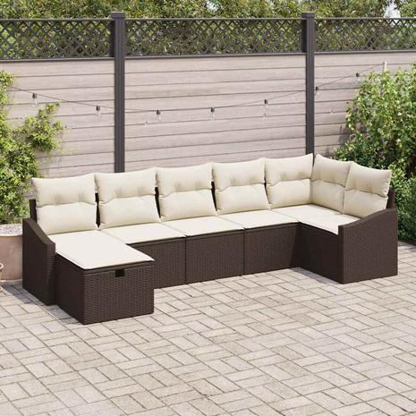 vidaXL Sohvasetti tyynyllä 8 pcs polyrottinki