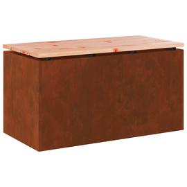 vidaXL Puutarhapenkki Ruosteinen 80 x 40 x 43 cm Kulunut teräs