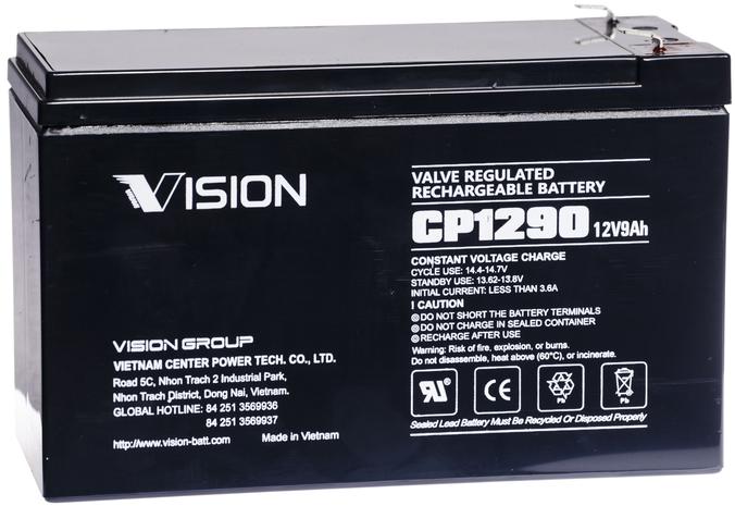 Vision CP1290 Lyijyakku 12 V, 9 Ah